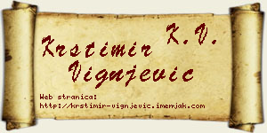 Krstimir Vignjević vizit kartica